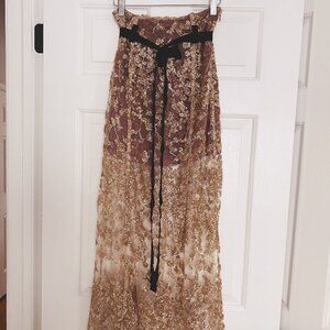 Lahive Genevive Sequin Skirt